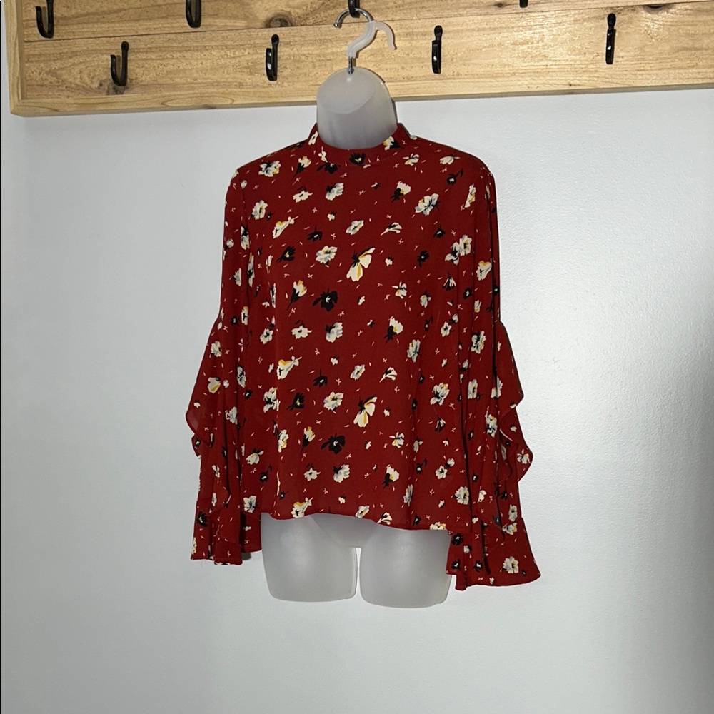 Floral Red Women's Top